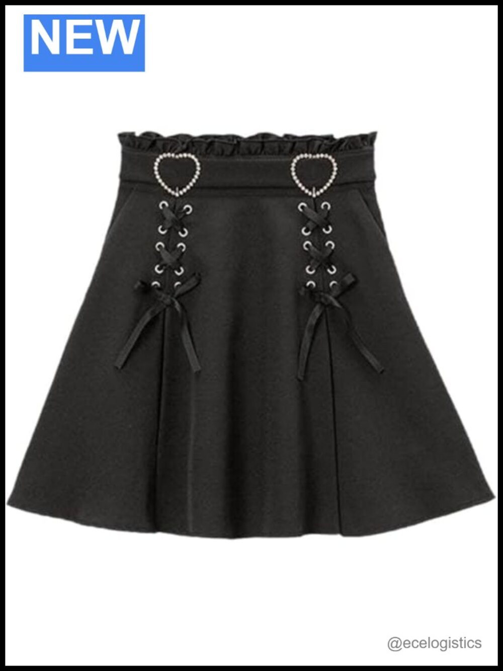 Lolita Y2K High Waisted Ruffle Mini Skirt Kawaii Cutecore A Line